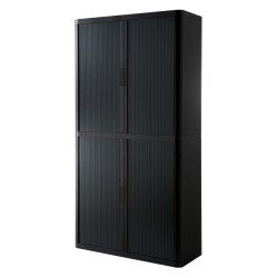 ARMOIRE A RIDEAUX 2M CORPS NOIR RIDEAUX NOIR